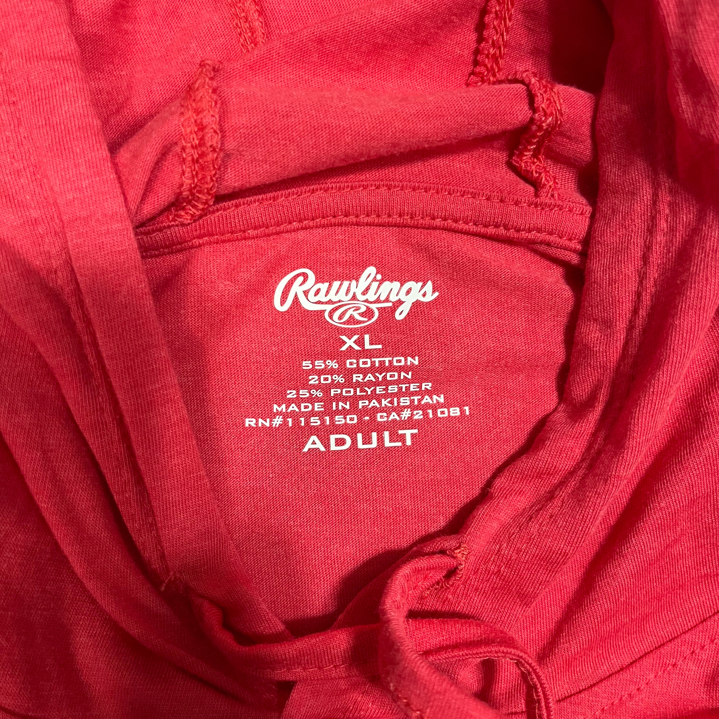 Rawlings Short Sleeve Hooded Shirt Size X-Large