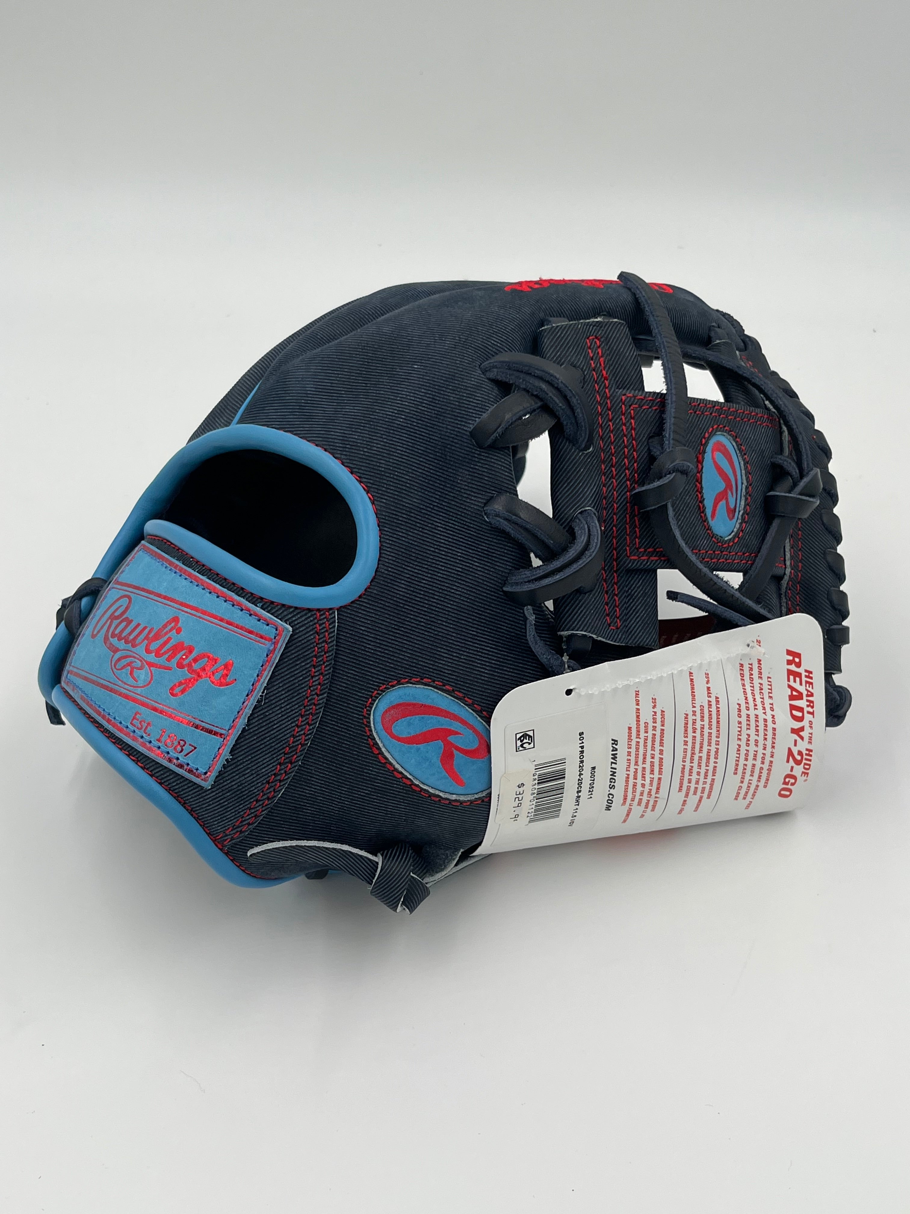 Rawlings heart of the hide Denim 11.5 infield baseball glove