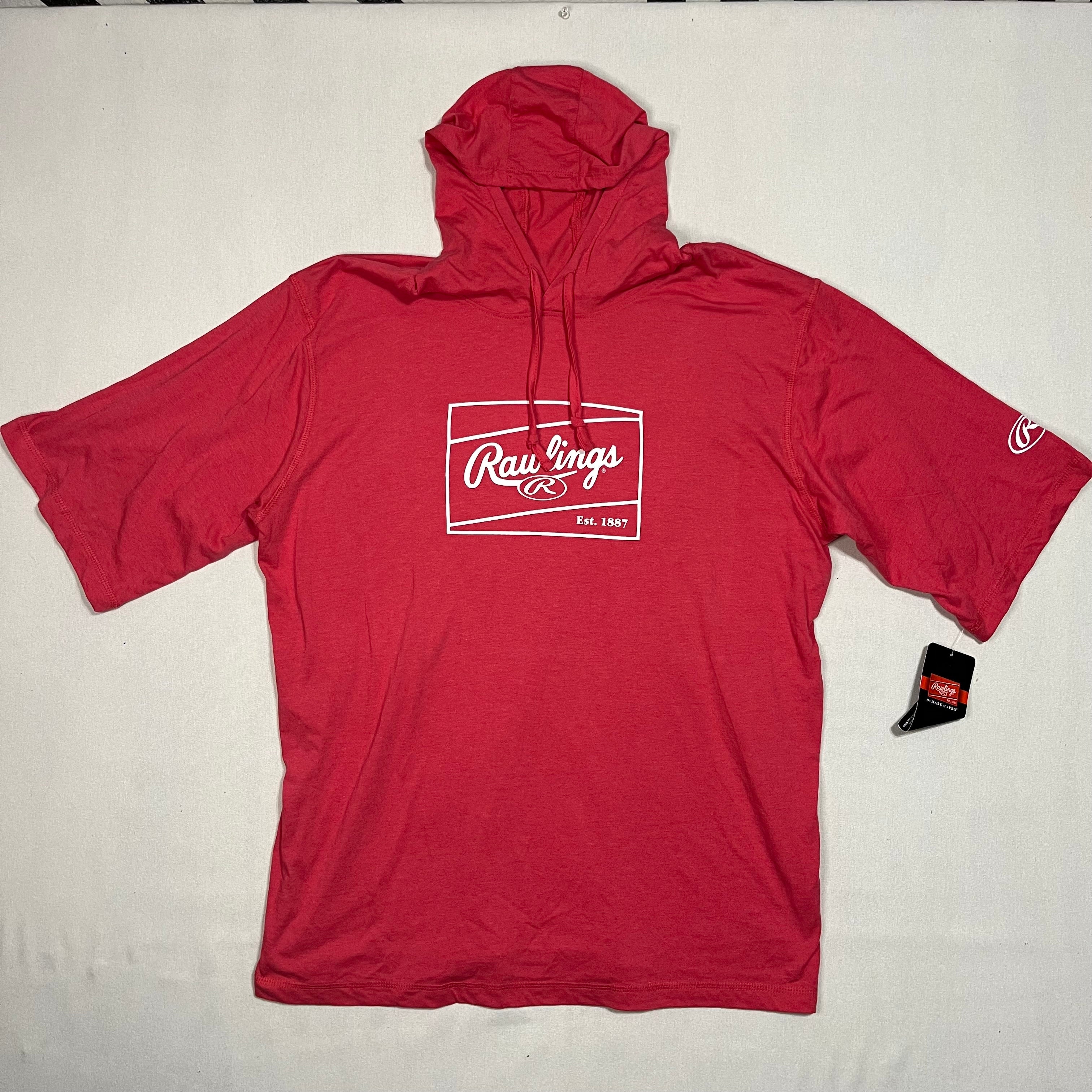 Rawlings Short Sleeve Hooded Shirt Size X-Large