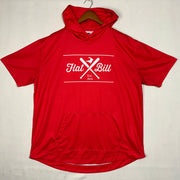 Flatbill Baseball Short Sleeve Hooded Pullover Size X-Large